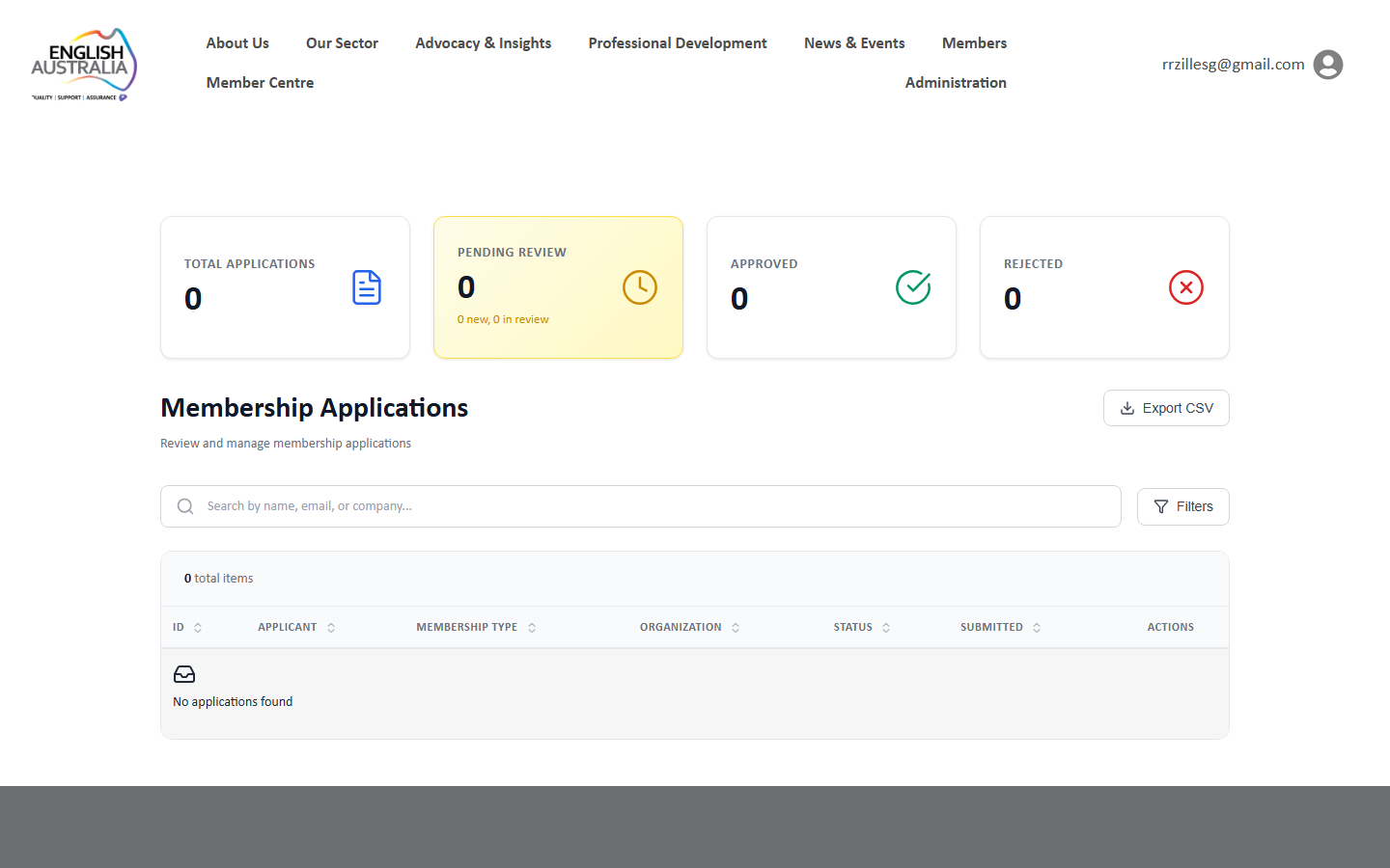 Membership Applications